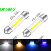 BhoiMo Festoon C5W Led Dome Light C3W C10W 31mm COB Chips 36mm 39mm 41mm Car Interior Light Indicator Reading Door License Plate Rear Tail Park Trunk Car Led Lamp Bulb Light Auto Automobile Motor Motorcycle Signal Light DC12V Warm White Cry