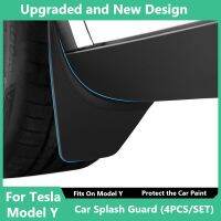 JHTJHNDTGFJHND Tesla รุ่น Y 2022 Mudguard Flaps Splash Guards Fender วัสดุ PP 4ชิ้น/เซ็ตสำหรับ Modely รถ Fender Protector อุปกรณ์เสริม