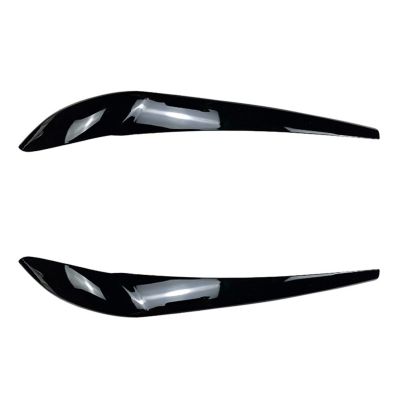 ที่ครอบขนตาไฟหน้าคิ้วเปลือกตาสีดำมันวาวสำหรับรถยนต์หลอดไฟหน้าสติกเกอร์โคมไฟ X4 F25 Bmw X3 F26 2014-2017