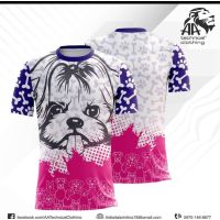 2023 Customized Fashion Fully Sublimated T-shirt for Men (puppy)，Contact the seller for personalized customization