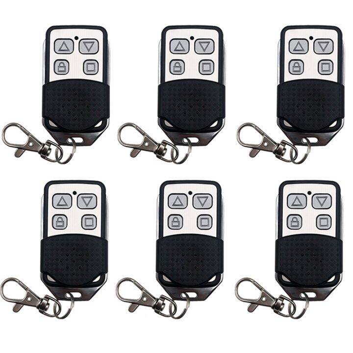 6X 4 Button Electric Garage Door Opener Wireless Remote Control 433MHZ