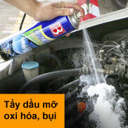 Chai xịt Bọt tuyết tẩy sạch khoang máy ô tô, động cơ, Bảo vệ bộ phận cao su