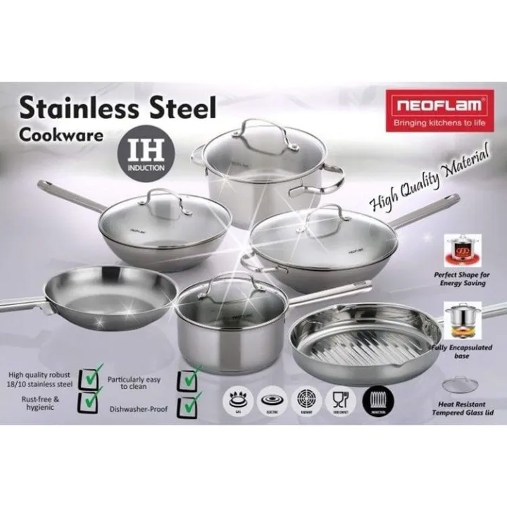 Neoflam Stainless Steel Cookware Pots and Pans (Authentic Always ...