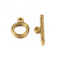 20 Sets Tibetan Style Alloy Toggle Clasps Antique Golden Lead Free &amp; Nickel Free &amp; Cadmium Free Ring: 13mm wide 17mm long Bar: 3mm wide 24mm long hole: 2mm for Jewelry Making