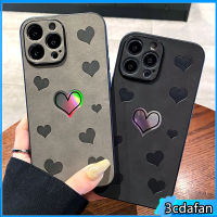 เคสโทรศัพท์รูปหัวใจเลเซอร์หนังแกะสุดหรูสำหรับ iPhone 14 13 12 11 Pro Max XS Max XR 7 8 Plus 14 Plus เคสโทรศัพท์หนังนิ่มกันกระแทกสำหรับ iPhone 12 13 Pro