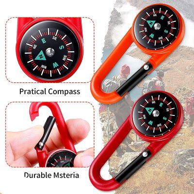 ：“{—— Mini Lightweight Compass Multiftional Carabiner Keychain Outdoor Camping Tool Hiking Tourism Equipment