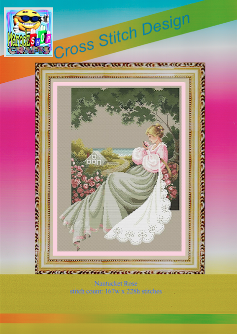 Nantucket Rose cross stitch pattern only THIS IS NOT STAMPED IN CLOTH ...