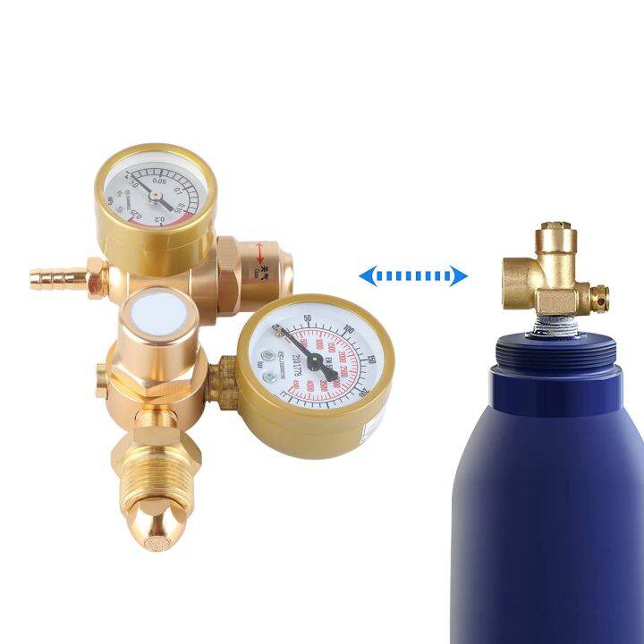 Gas Regulator Argon CO2 Regulator Gauge Pressure Reducing Valve Safe Pressure Relief Accurate