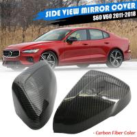 1 Pasang Penutup Kaca Spion Pola Serat Karbon Penutup Pelindung Rumah Kaca Spion Suku Cadang Pengganti Mobil Untuk Volvo S60 S80