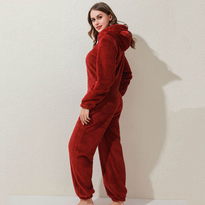 winter-warm-pyjamas-women-onesies-fluffy-fleece-jumpsuits-sleepwear-overall-hood-sets-pajamas-for-women-adults