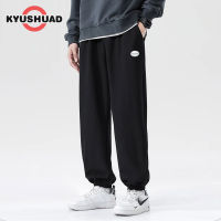 KYUSHUAD กางเกงขายาวผู้ชาย กางเกงวอร์มแฟชั่นสไตล์เกาหลีกางเกงลำลองใหม่กางเกงกีฬาผู้ชาย