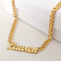 Personalised Name Necklaces For Women and Men Punk Nameplate Jewelry Stainless Steel Curb Chain Custom Letter Necklace Collier