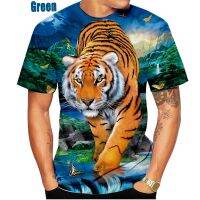 2023 newHot Sale New Animal 3D Tiger Print T-shirt Men and Women Casual Fashion Hip-hop Cool Short-sleeved Tee Shirt