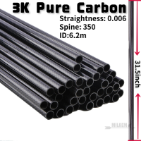 31.5inch 3K Pure Carbon Shafts ID6.2mm Spine350 DIY