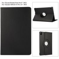 For Redmi Pad 360 Rotating Case for Xiaomi Mi Pad 5 MiPad 5 Pro 11 inch Folio Flip Stand Cover PU Leather Shell Tablet Funda Cases Covers