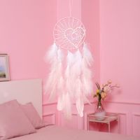 Dream Catcher Pink Room Decor Hanging Hearts Room Decoration Accessories Bedroom Nursery for Kids Boy Girl Baby Dreamcatcher