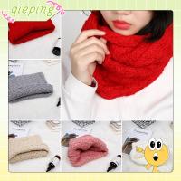 QIEPING Thick Long Scarves Winter Shawl Knit Neck Warmer Cable Collar Circle Scarf Wool Cowl