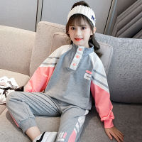 2pcssets Children Clothing Sets Cotton Autumn Sports Suits For 6 8 9 10 11 12 Years Girls Sportswear Casual Teenager Tracksuits