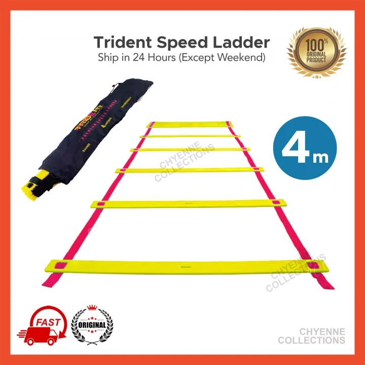 Trident Premium Speed Ladder 4M (Yellow/Pink) Agility Ladders Football Lazada