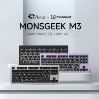 Akko MONSGEEK ของตกแต่งงานปาร์ตี้ M3 TKL RGB Hot-Swap กลไกอลูมิเนียมแบร์โบนหันหน้าไปทางทิศใต้ชุดแป้นพิมพ์การติดปะเก็นโลหะ CNC