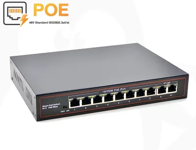 10/100M PoE Switch 8 Port + 2 Uplink 10/100M