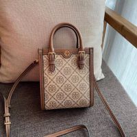 2023 new Tory Burch T Monogram Jacquard Mini Size Vertical retro style handbag tote bag shoulder bag messenger bag