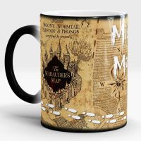 Drop Shipping! Footprint Marauders Map Magic Hot Cold Heat Temperature Sensitive Color-Changing Coffee Tea Mugs Cup