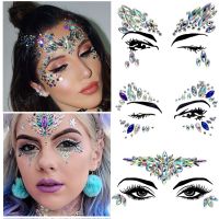 CW Glitters for Face Rhinestones Temporary Face Jewels Stickers GlitterStones forMakeup AccessoriesTools