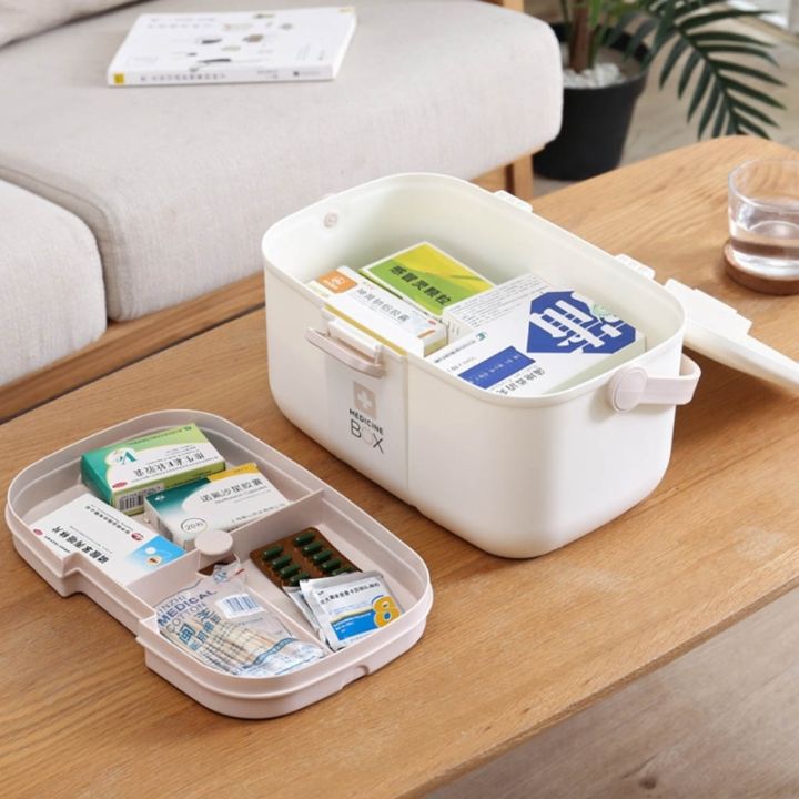 yf-household-large-capacity-medicine-storage-with-small-pill-organizer-handle-layer-removable-tray-aid-bin