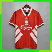 2022 2023 Newest เสื้อกีฬาแขนสั้น ลายทีมชาติฟุตบอล Liverpool 93-95 ชุดเหย้า สีแดง สไตล์เรโทร