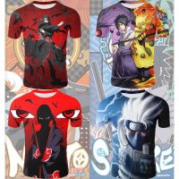 NEW Anime Naruto Peripheral Clothing Summer Couple Casual Loose Round Neck Short Sleeve 3d T-shirt