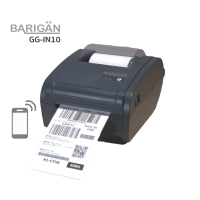 เครื่องพิมพ์ฉลาก BARIGAN รุ่น GG-IN10 (ดำ) ผ่าน Bluetooth USB High Speed Thermal printer พิมพ์ใบปะหน้าพัสดุ ไม่ต้องใช้หมึก