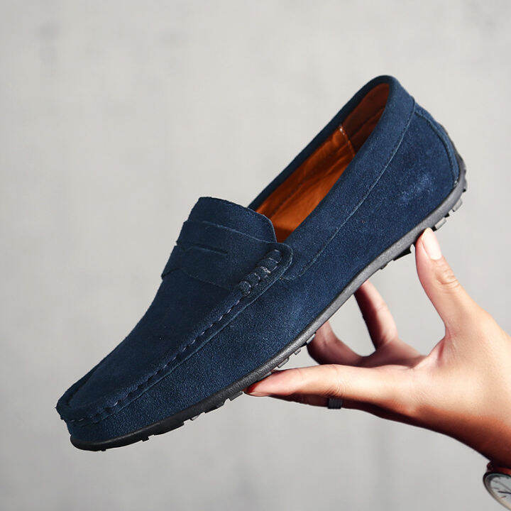 loafers-แฟชั่นหนังและหนังนิ่มผู้ชายรองเท้ายี่ห้อผู้ชายรองเท้าเรือใบบนหนังผู้ชายโลฟเฟอร์ฤดูร้อนผู้ชายรองเท้าแบน-รองเท้า-ไม่มี-ส้น-รองเท้าผู้ชาย