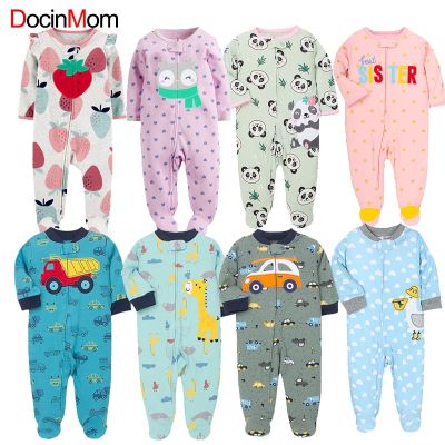 ┋﹊☾ Docinmom 2023 Novo Bebê Romper Algodão Recém-nascido Criança Bodysuit Macacão Feetcover Infantil Bebe Meninos Meninas Itens