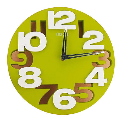 Sanwood ไม้พาย®Analog นาฬิกา Hollow Contrast สี ABS 3D Non-Ticking นาฬิกาแขวนผนังสำหรับห้องนอนปฏิบัตินาฬิกาควอตซ์
