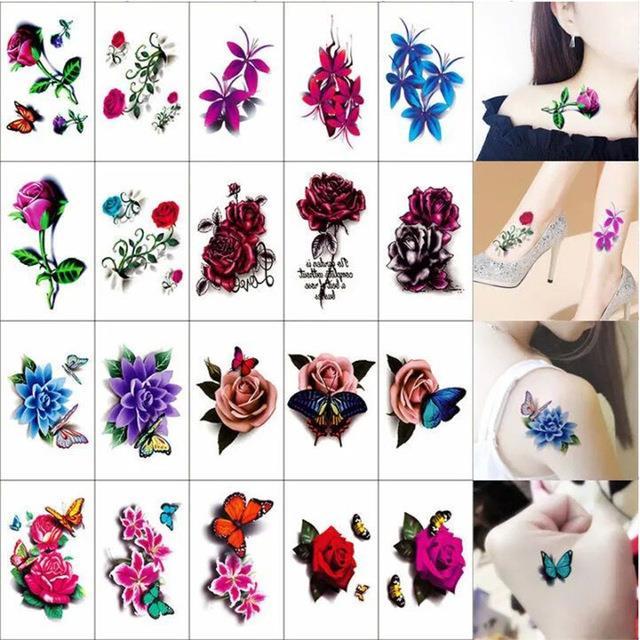 yf-20pcs-lot-3d-waterproof-temporary-tattoo-sticker-female-black-rose-flower-butterfly-fake-tatto-tatuajes-temporales