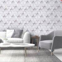 Self Adhesive Wallpaper วอลล์เปเปอร์เปลือกและติด Mebel ปรับปรุงสติกเกอร์วอลล์เปเปอร์ตกแต่งรังเรขาคณิต