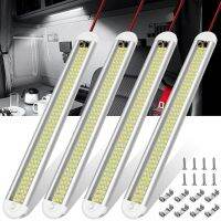 4ชิ้น/เซ็ต LED Light Bar 12-85V Super Bright 120 LEDs หลอดไฟ LED ภายใน3แถวสำหรับรถยนต์