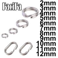 50 or 100 pcs Stainless Steel Split Ring Heavy Duty Fishing Double Ring Connector Fishing Accessories For Fishing Hook Snap Lure Accessories