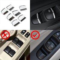 ABS Chrome Car Door Window Switch Lift Button Cover Trim Sticker For Nissan X-Trail T32 QASHQAI J11 Kicks Terra Juke 2016-2022