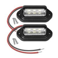 ป้ายทะเบียนรถ12V 6 LED,สำหรับ SUV Auto RV รถบรรทุกรถพ่วงไฟป้ายทะเบียนรถไฟท้ายอุปกรณ์เสริมรถยนต์