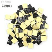 100Pcs/Pack Self Adhesive Stick-on Mounts For Cable Ties / Routing Looms Wire amp; Cable Base Clamps Clip