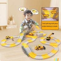 333 PCS Racing Track ของเล่นเด็กรถไฟรถของเล่นสำหรับ Boy Bend ยืดหยุ่นรถเล่นชุดการศึกษา Diy อิเล็กทรอนิกส์ Gift