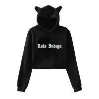 New Lola Indigo Merch 2D Fashion Cat Ears Top Women Hoodies Sweatshirt Sexy Girl Y2K Kawaii Tops Streetwear Clothes Hip Hop Outw