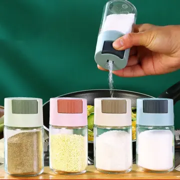 Quantitative Salt Shaker Push Type Salt Dispenser Salt Tank Sugar