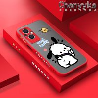 เคส Chenyyka สำหรับ OPPO Reno 8Z 5G Reno 7Z 5G Reno7 Z Reno7 Lite F21 Pro F21s Pro 5G เคสการ์ตูนน่ารัก Pochacco แฟชั่นดีไซน์ใหม่ฝ้าขอบเปลือกแข็งเคสซิลิโคนนิ่มคลุมทั้งหมดเลนส์กล้องถ่ายรูปเคสป้องกันทนแรงกระแทก