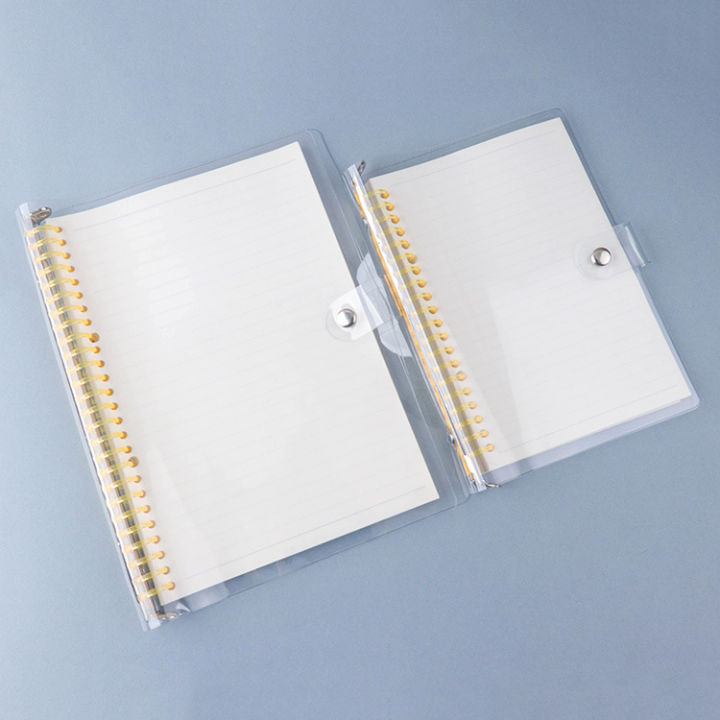 5-ชิ้น-rayson-a5-b5-สี-pvc-clear-loose-leaf-ring-binder-notebook-ฝาครอบรีฟิล