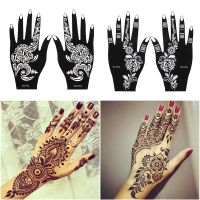 hot！【DT】❁۩  2pcs/pair Fashion Temporary Hand Tattoos Paint Sticker Template Wedding Painting