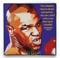 Mike Tyson ไมค์ ไทสัน นักมวย Boxing รูปภาพ​ติด​ผนัง​ pop art​ พร้อมกรอบและที่แขวน กรอบรูป​​ นักกีฬา ของขวัญ​​ แต่งบ้าน ของสะสม รูปภาพ