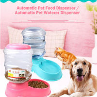 Automatic Pet Water Food Dispenser 3.8L Large Capacity Self-Dispensing Gravity Cat Dog Bowl Drinking WaterAutomatic Feeding